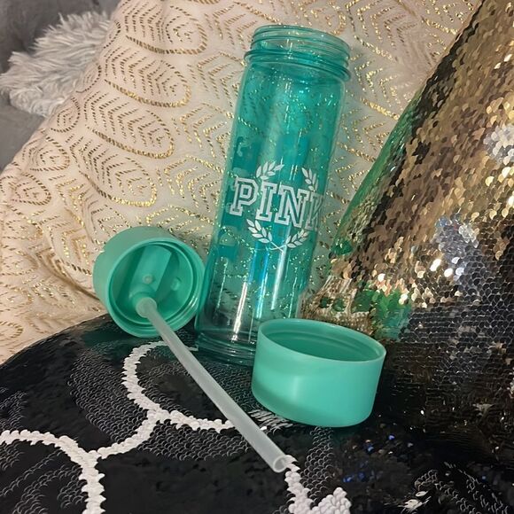 Vs pink 24oz campus water bottle w/stash cup & handle - chig life mint green - Picture 7 of 8